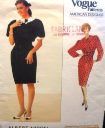 2282 NIPON SS-LS BLOUSON COLLAR DRESS 1989 PATTERN 8